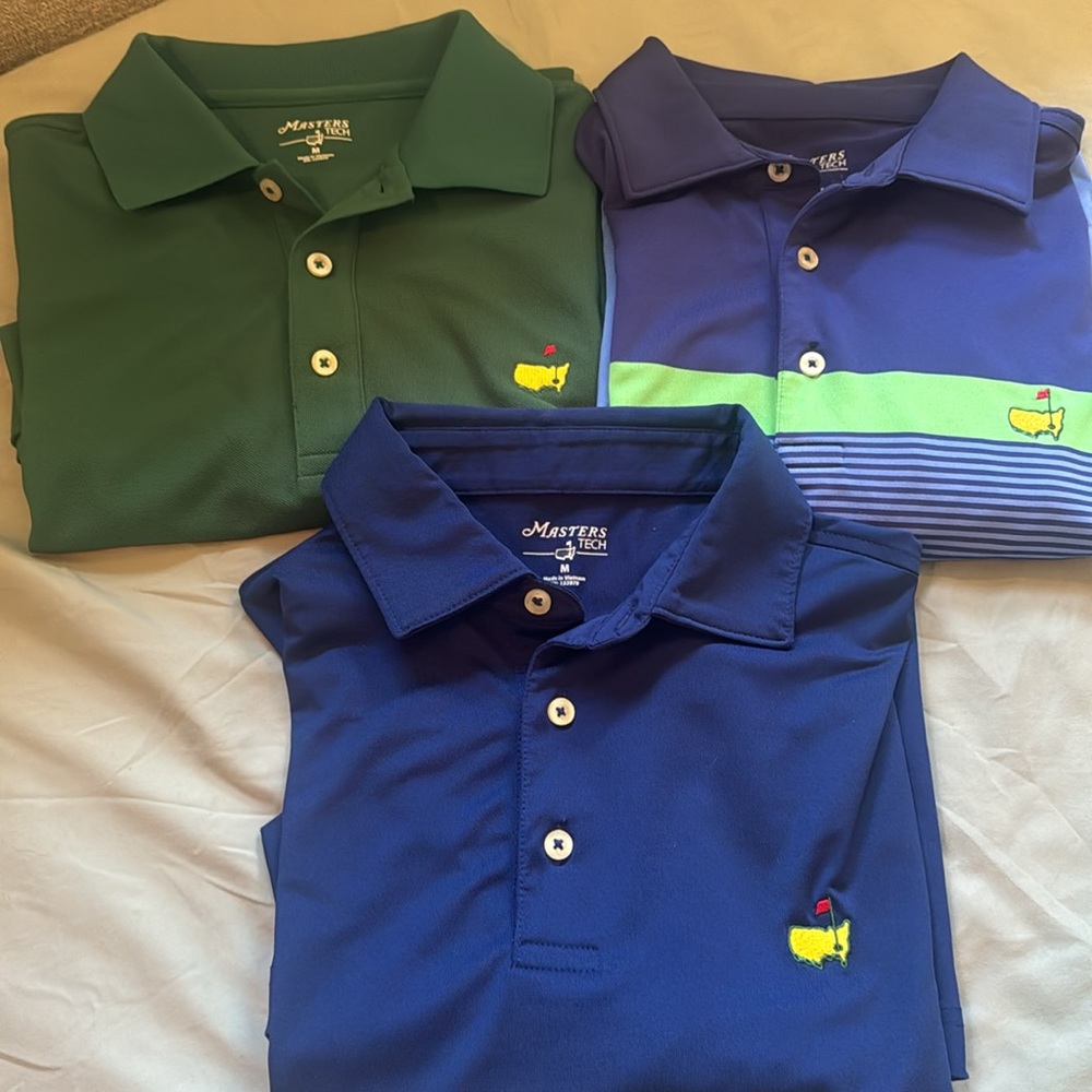 Lot of 3 Masters Tech polos size Medium